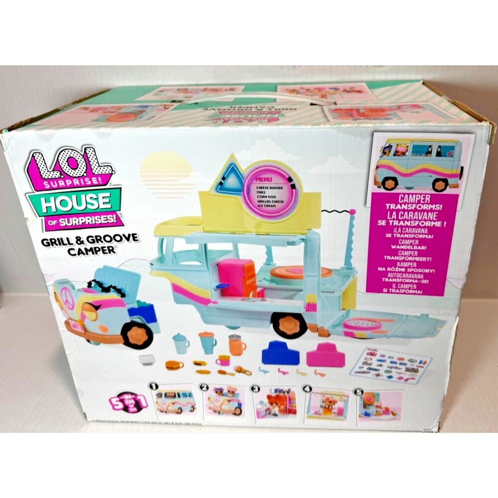 LOL Surprise 5-IN-1 Grill & Groove Camper Transforming Playset